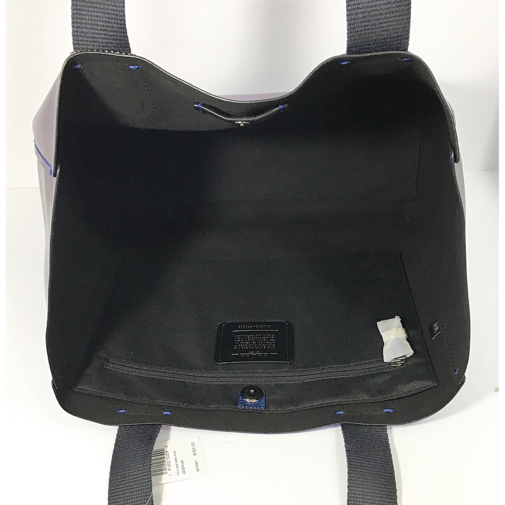 Coach Hologram Iridescent Blue Derby Tote Bag NWT - Picture 8 of 8